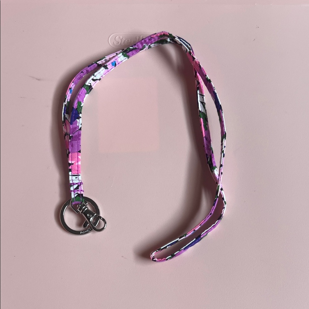 Floral Pink Purple Lanyard